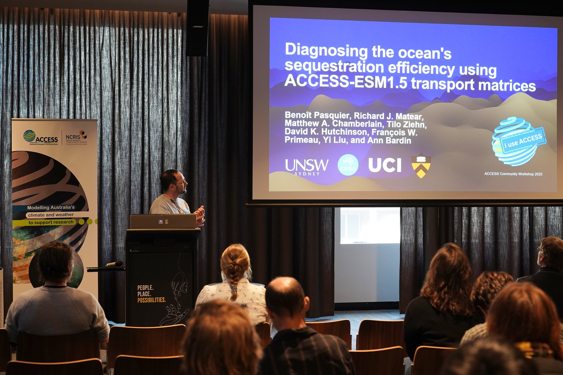 Benoît Pasquier presenting at the ACCESS Community Workshop 2025